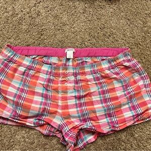 Colorful Plaid Women's Pajama Shorts